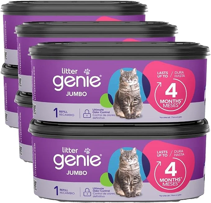 Prestigious Litter Genie Refill Bags Jumbo 56 Total ft Up to 8 Months of Supply in 2 cartridges- Odor Control Cat Litter Bags 2 Count Pack of 3 About ThisOverview Premium Material