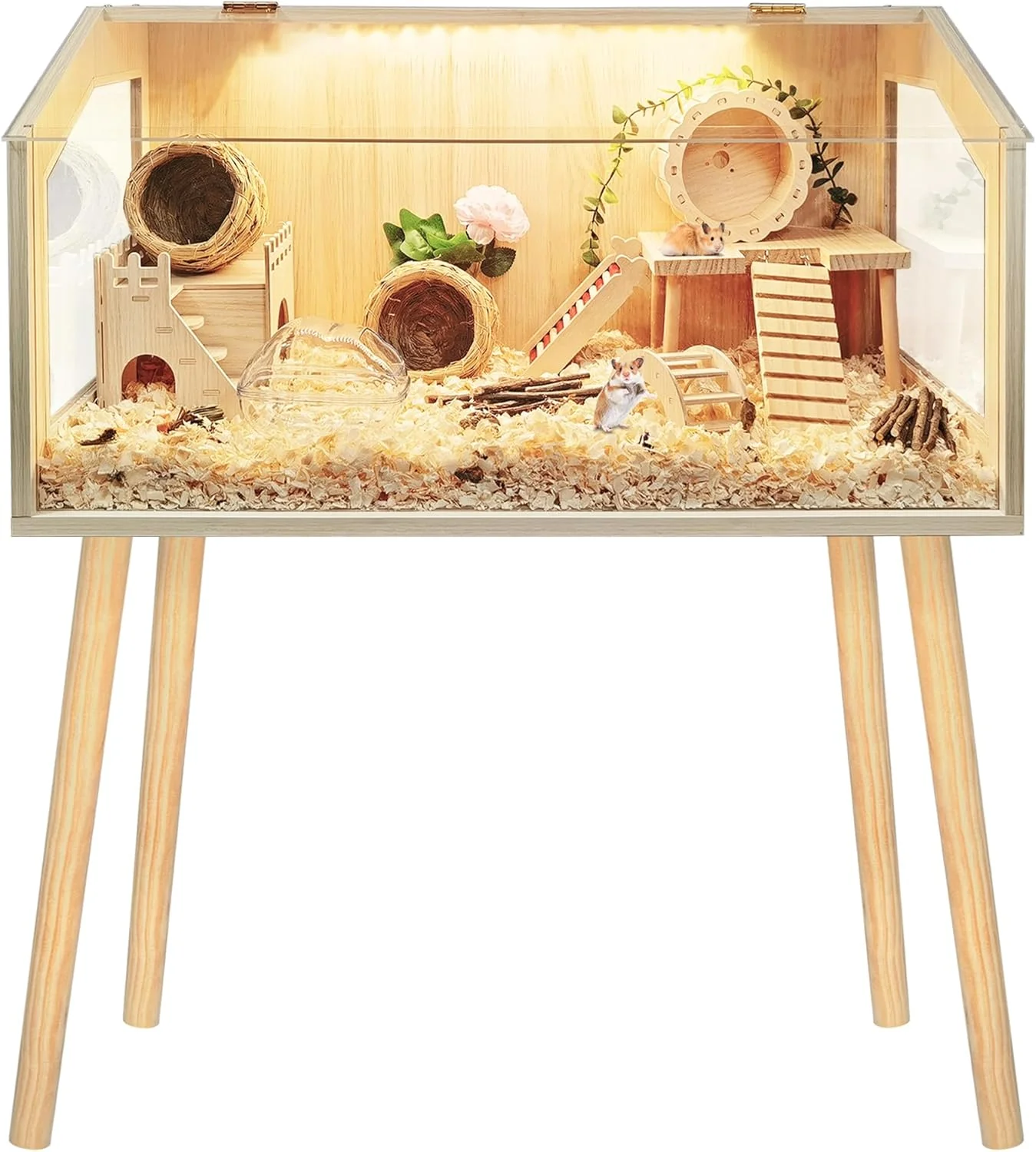 Outstanding Prolee Hamster Cage with Legs Guinea Pig Cages Chew Proof Hamster House Hamster Cages and Habitats 40 L x 20 W x 47.6 H Eco-Friendly