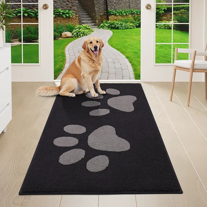 Lightweight Buganda Dog Door Mat for Muddy Paws Absorbent Dirt Trapper Washable Indoor Selected