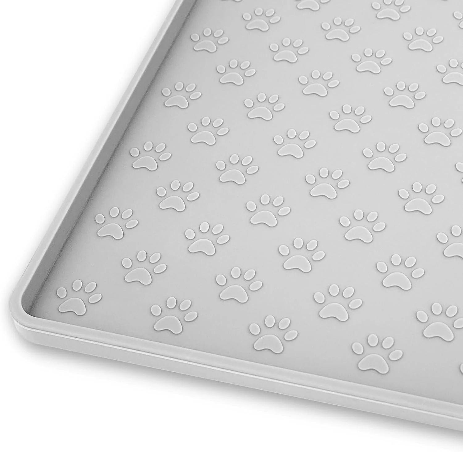 Breathable Ptlom Dog Food Mat Anti-Slip Pet Bowl Mats for Food and Water High-Lips Pet Placemat Prevent Messy Spills to Floor Waterproof Puppy Feeding Tray for Small Medium Large Dogs Cats Silicone Exclusive