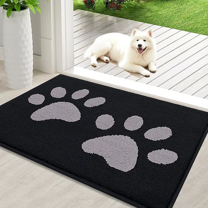 Consistent Buganda Dog Door Mat for Muddy Paws Absorbent Dirt Trapper Washable Indoor High-Grade