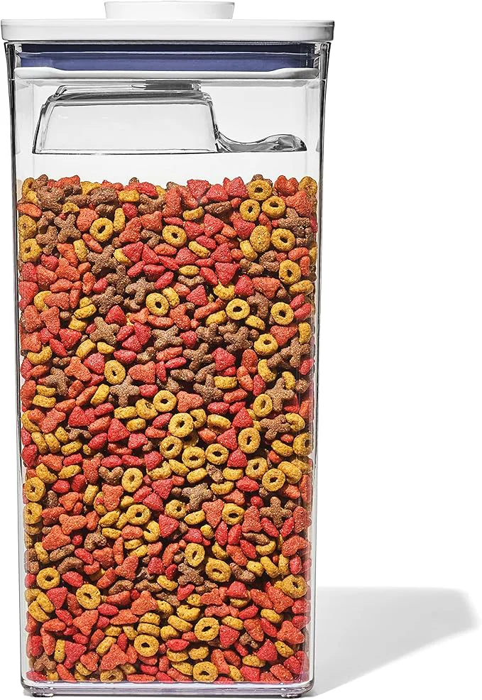 Durable OXO Good Grips Pet POP Container – 6.0 Qt 5.7 L with Half Scoop I for up to 6.5lbs of Dog Food or 4.5lbs of Cat Food Airtight Dog and Cat Food Storage Container BPA ClearAbout ThisOverview High-Grade