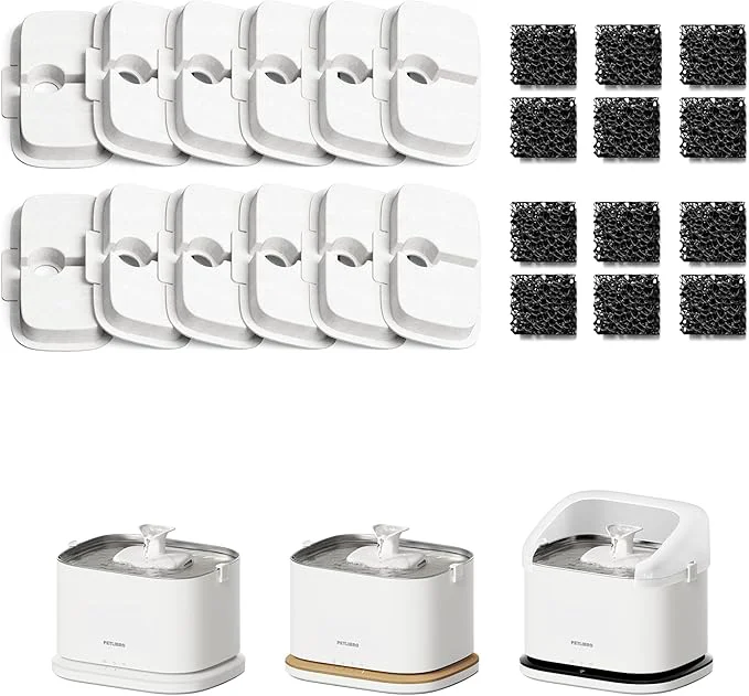 Sustainable PETLIBRO Cat Water Fountain Filter 12 Packs Filter Sponges for Pet Fountain WF106 WF116 WF105 WF115 WF005 WF305 Set Easy-Swap PETLIBRO Cat Water Dispenser FilterAbout ThisOverview Selected