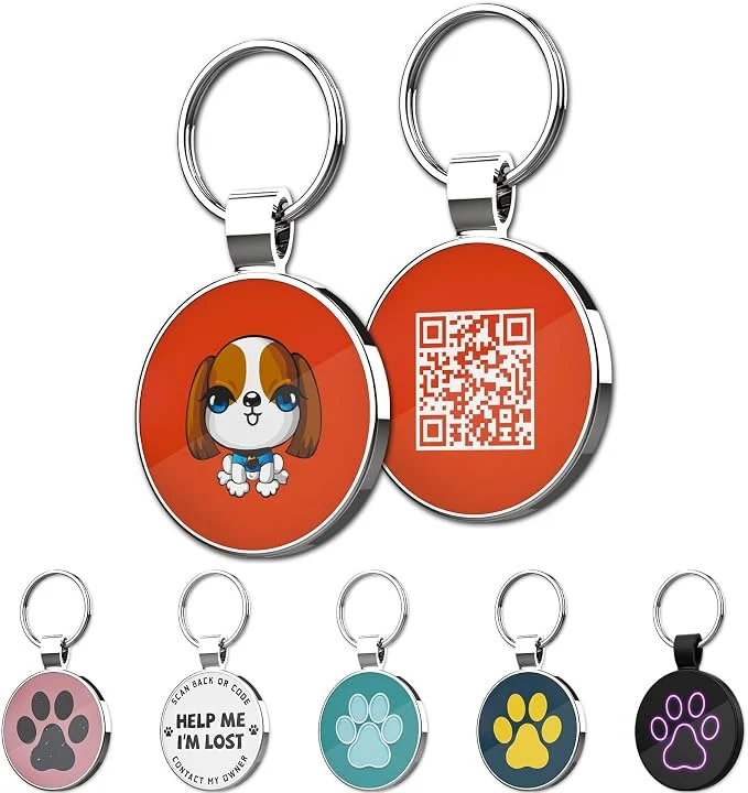 Soft MYLUCKYTAG QR Code Pet ID Personalized Dog Cat Collar Tag Profile Powerful