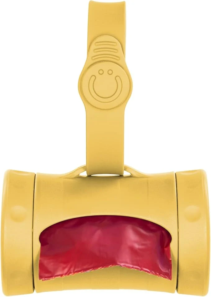 Smooth Ubbi Retractable Dog Poop Bag Holder and Dispenser with Silicone Strap Leash Attachment Includes 2 Rolls of Lavender Scented Leakproof Waste Bags YellowAbout ThisOverview Durable