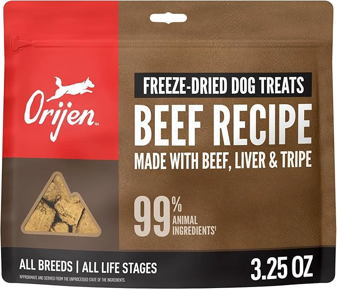 Next-Generation ORIJEN Grain High Protein ze Dried Dog Treats Ranch-Raised Beef Recipe 3.25oz BagAbout This Premium