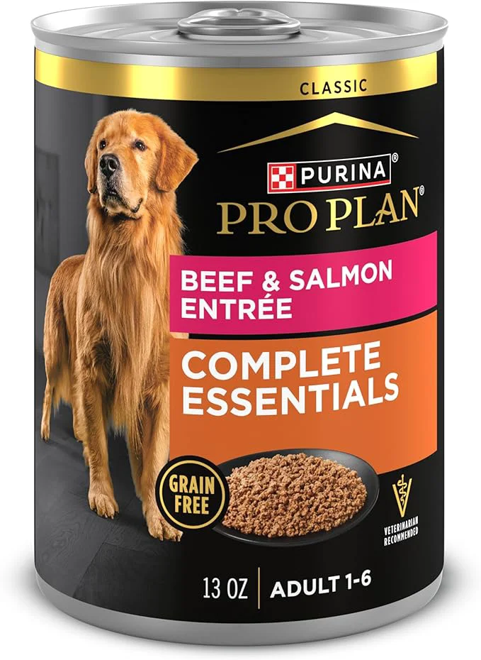 Quality Purina Pro Plan Dog Food Grain Classic Beef and Salmon Entrée – Pack of 12 13 oz. CansAbout This Sustainable