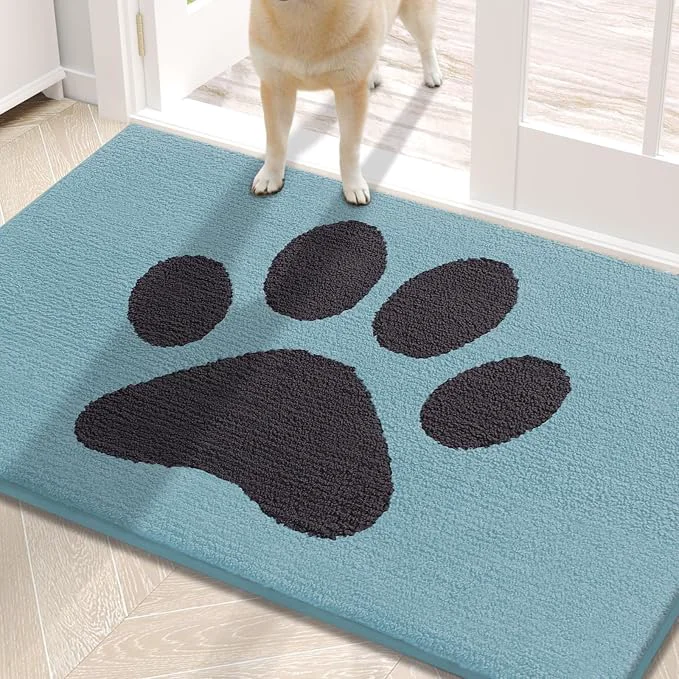 Original Design Buganda Dog Door Mat for Muddy Paws Absorbent Dirt Trapper Non Slip Indoor Lightweight