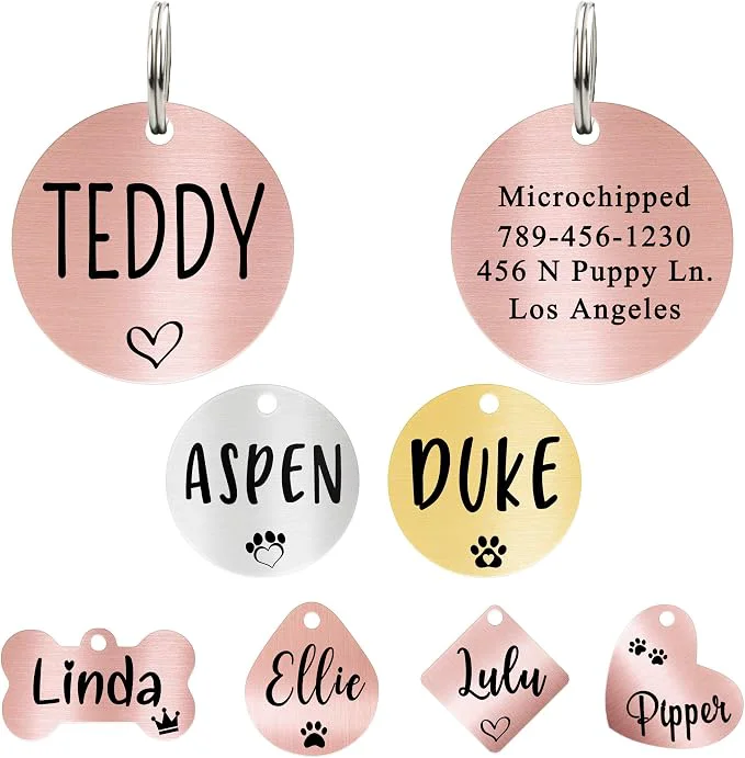 Easy-to-Use Ultra Joys Dog ID Tag Custom Dog Tag Personalized Cat Tag Pet ID Tag Green