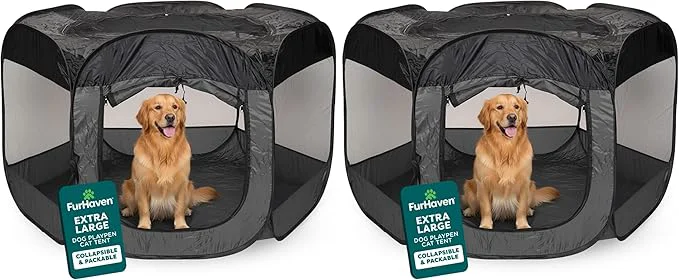 Fast FurHaven Portable Pet Playpen for Dogs Cats Extra Large Indoor Kitten Comfortable