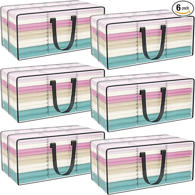 Eco-Friendly Clear Storage Bags with Zipper Large Moving Bags Heavy Duty Extra Large Plastic Storage Totes for Clothes College dorm Packing Bag with Strong HandlesAbout ThisOverview Original Design