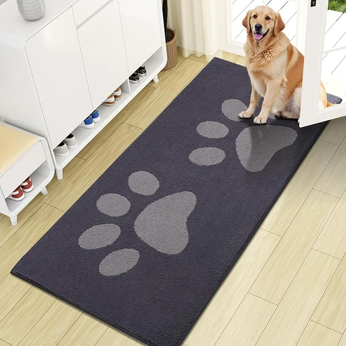 World-Class Buganda Dog Door Mat for Muddy Paws Absorbent Dirt Trapper Washable Indoor Selected