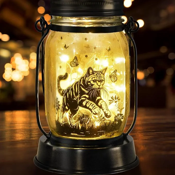 Excellent kyoryuger Cat Gift for Women Cat Gifts Solar Lantern Cat Solar Lights Outdoor Powerful