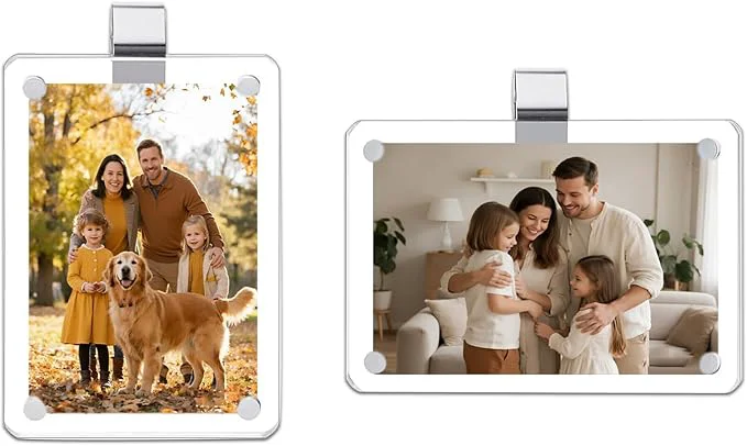 Easy-to-Use 2 Pack Magnetic Car Visor Photo Holder – Personalized Acrylic Clip Official