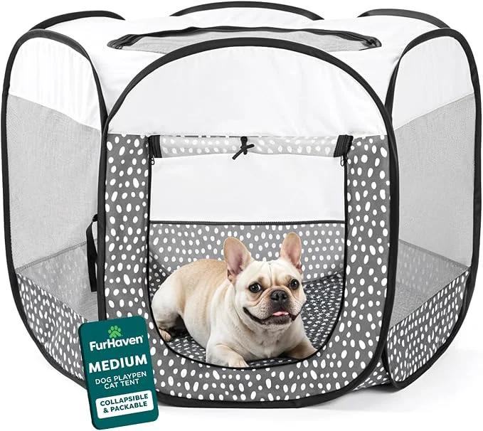 Authentic FurHaven Portable Pet Playpen for Dogs Cats Foldable Indoor Kitten Playpen High-Quality