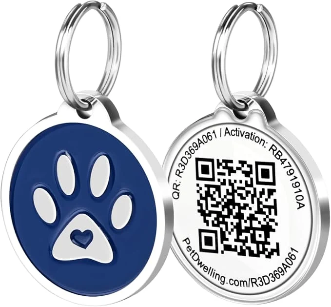 Fashionable Pet Dwelling QR Code Pet ID Tag – Smart Dog Cat ID Tags Stylish