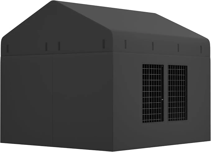 Detailed Outdoor Dog Kennel Cover 79 W x 79 D x 72.5 H Fashionable