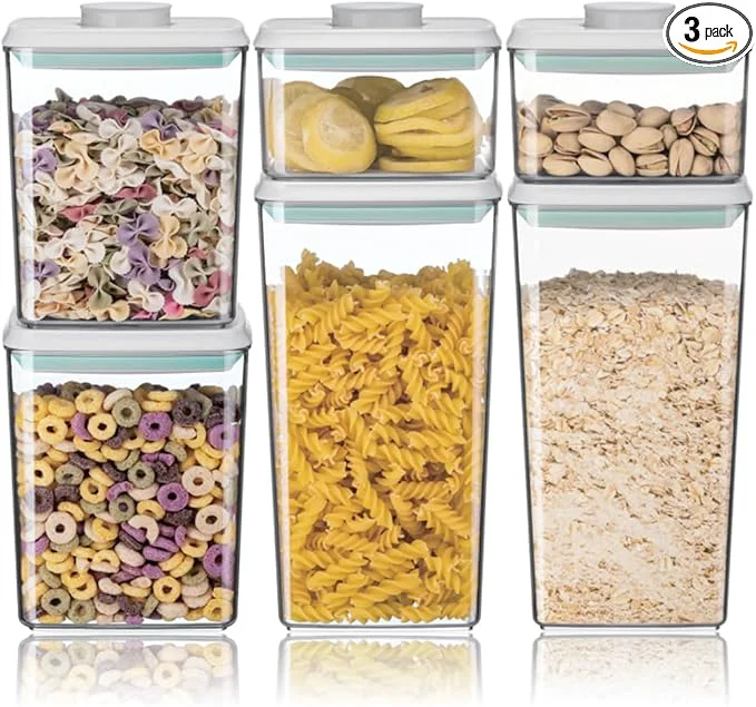 Casual Ankou Airtight Food Storage Container Sets with Lids 6Pcs Pop Containers for Kitchen Pantry Organization BPA- Stackable Kitchen Storage Containers for Ce Flour Sugar 0.5 1.2 1.8qt 2About ThisOverview Outstanding
