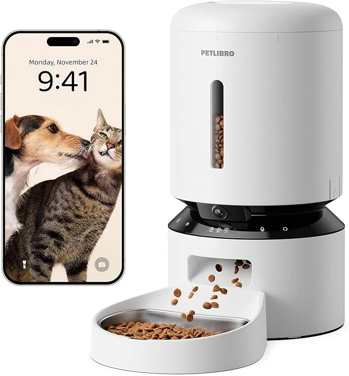 Selected PETLIBRO Automatic Cat Feeder with Camera 1080P HD Video with Night Vision 5G WiFi Pet Feeder with 2-Way Audio Low Food Blockage Sensor Motion Sound Alerts for Cat Dog Single TrayAbout ThisOverview Comfortable