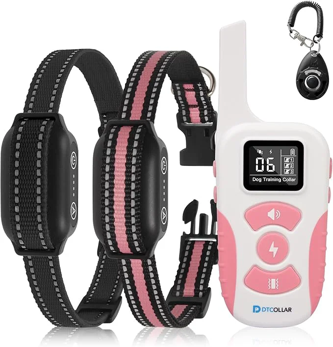 Quality 2 Dogs Bark Collar with Remote 2-in-1 Bark and Shock Collar Combo 3300Ft Dog Training Collar 2 Pack – Auto Anti Bark Beep Vibration Shock IP67 Smart E-Collar with 5 Adjustable Levels of SensitivityAbout ThisOverview Innovative
