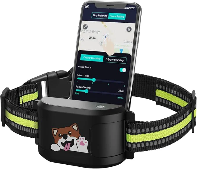Practical GPS Dog Electronic Fence Wireless Training Collar- No Subscription Required Customizable Boundaries via App 3280 FT IPX7 Waterproof Rechargeable Collar Smart Training Fence Automatic Sleep WakeAbout ThisOverview Natural