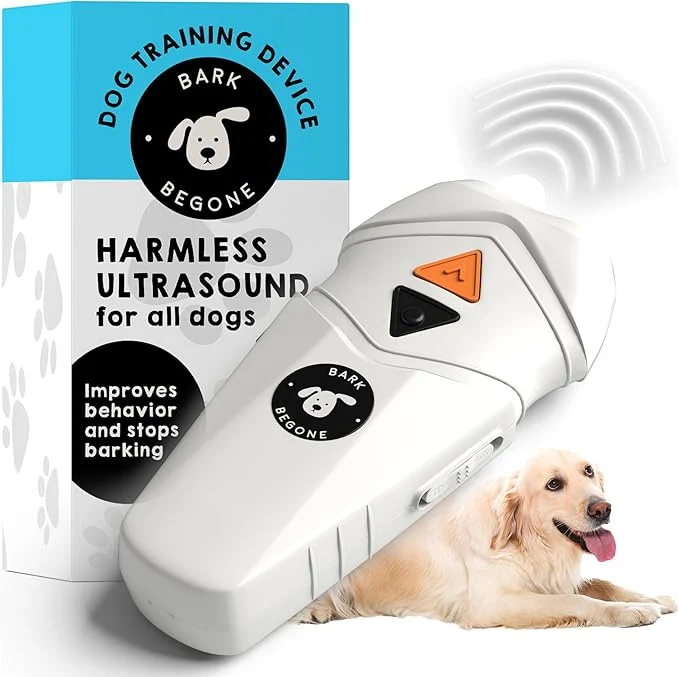 Detailed Ultrasonic Dog Bark Deterrent Behavior Corrector – Stop Barking Jumping Aggression Without Yelling – Just Point Press Backed by Kevin Harrington from Shark Tank White Rechargeable About This Casual