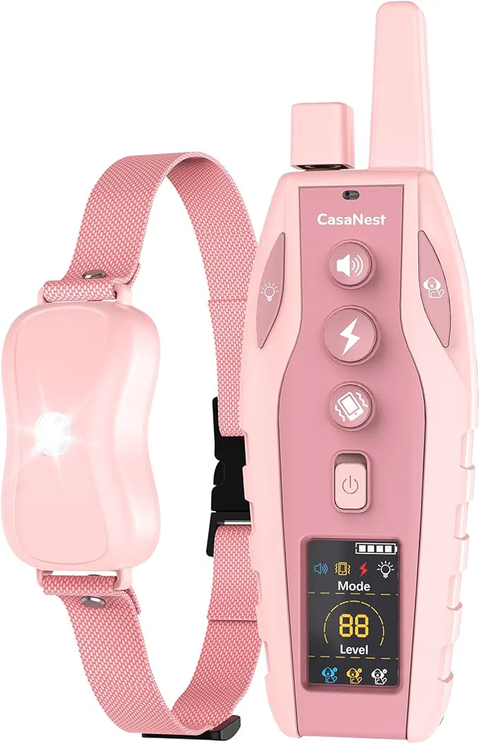 Clean Dog Shock Collar with Remote Control – 3300Ft Dog Training Collar for Dogs 60-100lbs Waterproof Adjustable E Collar Beep Shock Vibration Modes with Flash Light for Small Medium Large DogsAbout ThisOverview First-Class
