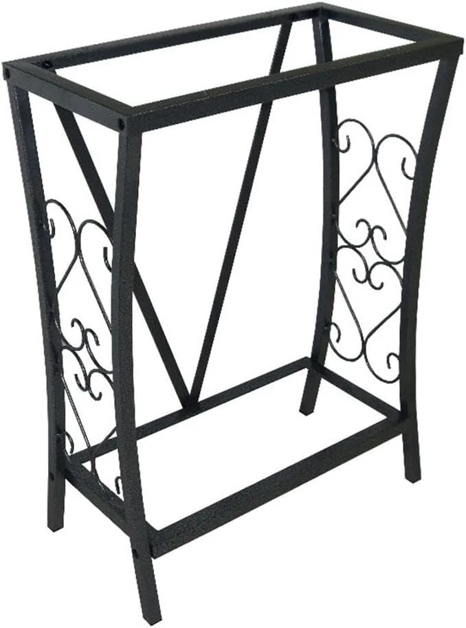 Easy-to-Use MAKLAINE Traditional Steel 10 Gallon Metal Aquarium Stand in Black Reliable