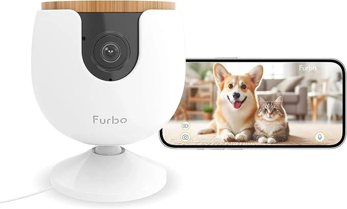 Sustainable Furbo Mini Pet Camera Security Cam w Barking Meowing Alerts Cat or Dog Tracking w Phone App Smart Home Indoor Monitoring 2-Way Speaker. No Subscription Needed. Standard See Talk Toss FeaturesAbout ThisOverview Outstanding