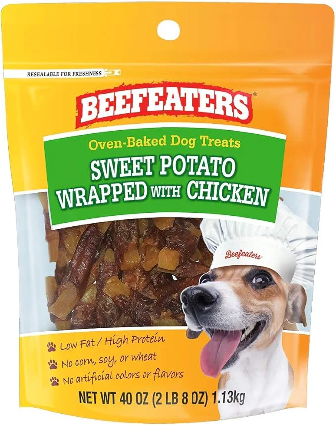Natural Beefeaters Sweet Potato Wrap with Chicken – Dog Treat. No Corn Wheat Soy or Gluten Low Fat Whole Muscle Jerky I for Training SnacksAbout ThisOverview Traditional