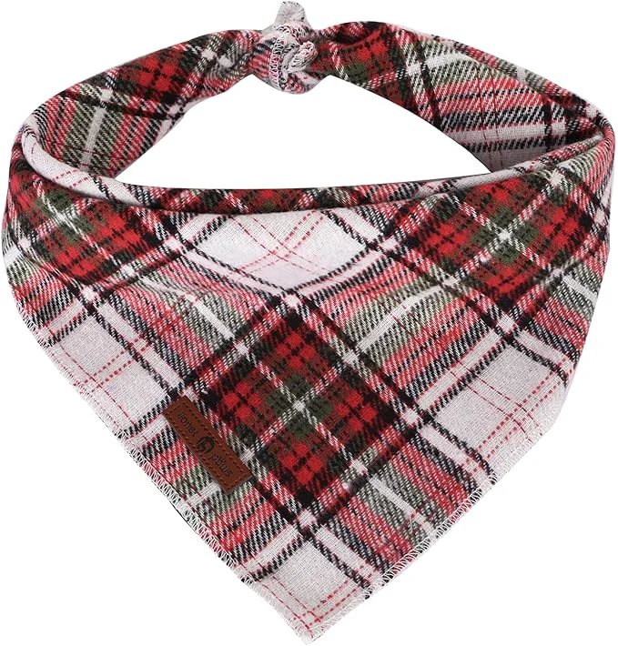 Versatile Lionet Paws Christmas Dog Bandana Washable Cotton Handkerchief Scarf Triangle Exclusive