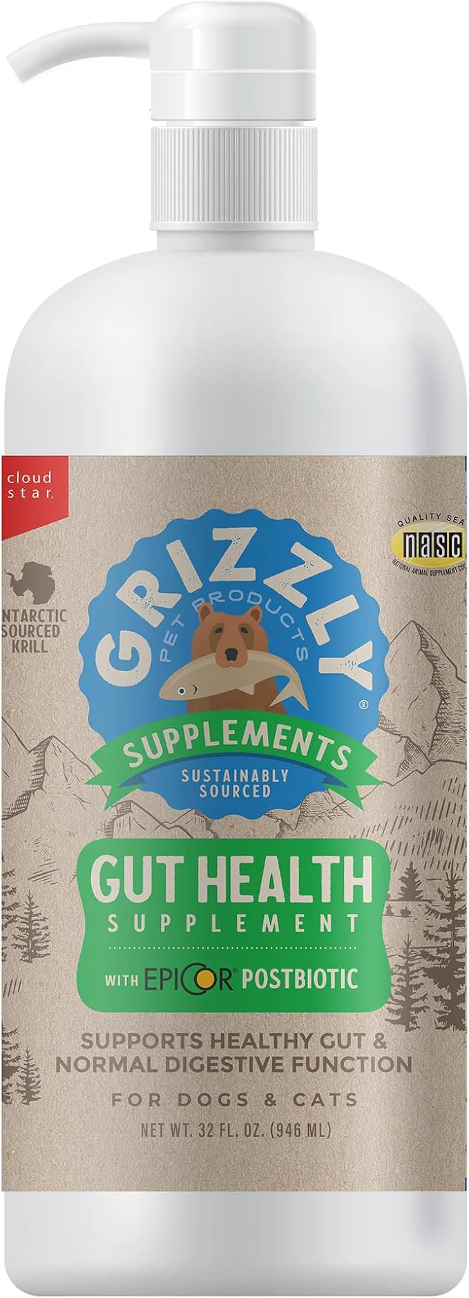 Smart Grizzly Gut Health Supplement Liquid 32 oz. BottleAbout ThisOverview Durable