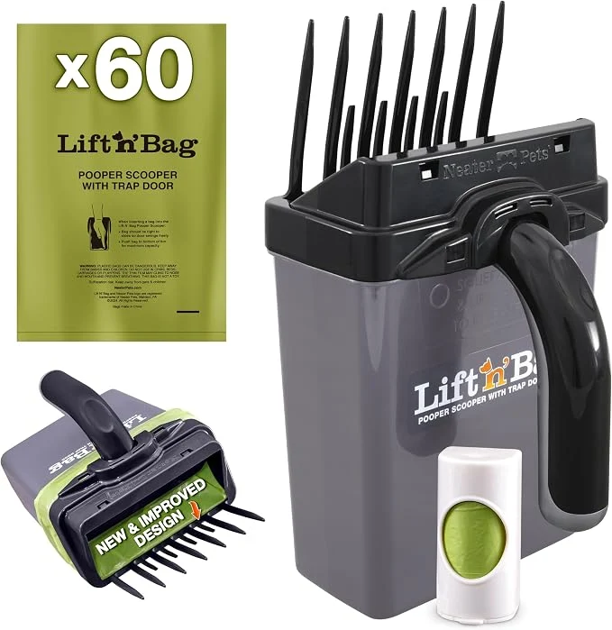 Stylish Neater Pet Brands Lift N Bag 2.0 Dog Pooper Scooper Fine