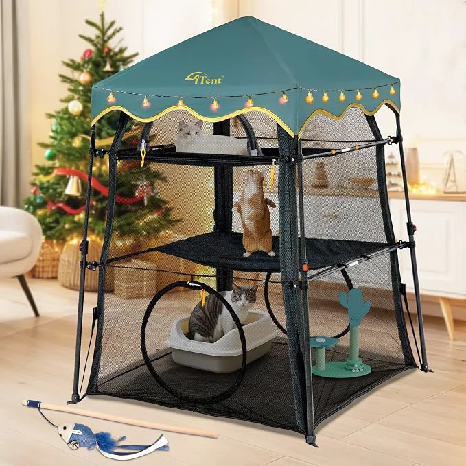 Unique Instant 3-Tier Cat Catio Tent Powerful