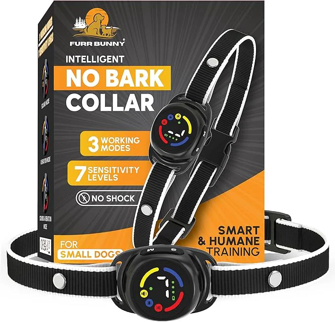 Verified 2025 Upgraded Intelligent Dog Bark Collar for Small and Medium Dogs – Beep Vibration and 7 Sensitivity Levels Adjustment – No Shock Collar Humane TrainingAbout ThisOverview Certified