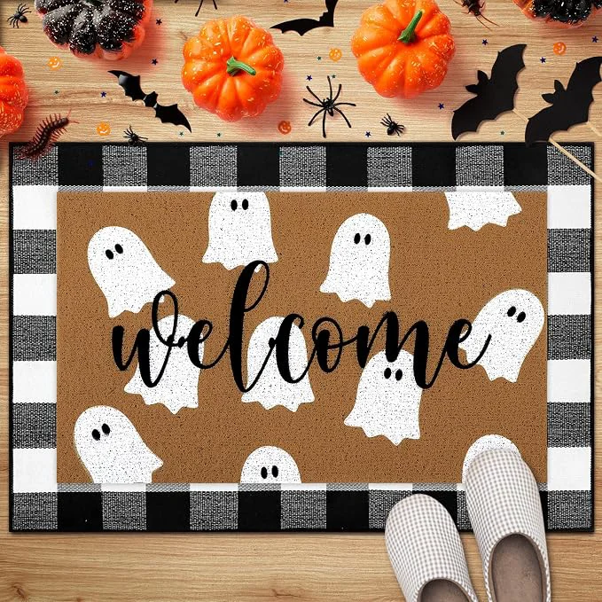 Secure Tinideya 2 Pcs Door Mat Welcome Non Slip Coir Mats Floor Layering Doormats Traditional