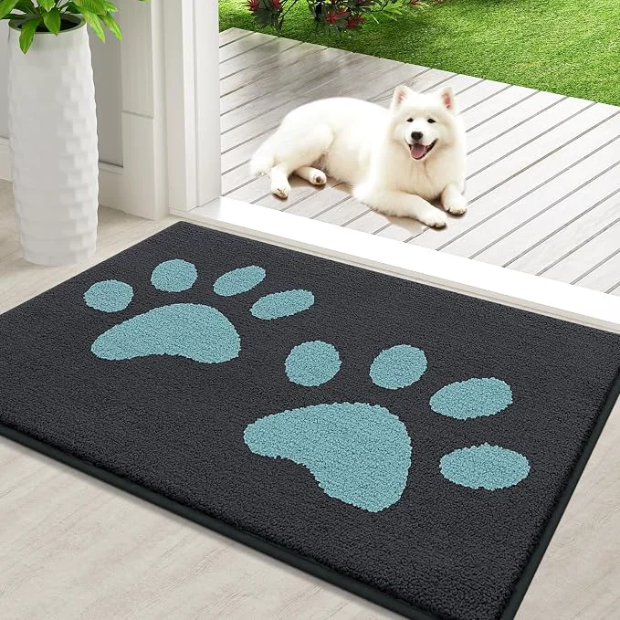 Elite Buganda Dog Door Mat for Muddy Paws Absorbent Dirt Trapper Washable Indoor Smooth