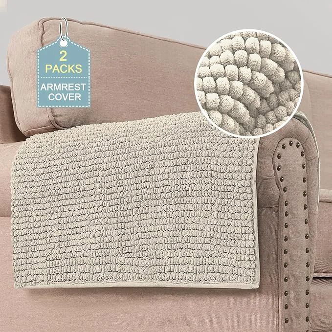 Consistent H.VERSAILTEX Plush Chenille Couch Armrest Cover 2 Packs Thick and Soft Sofa Covers Furniture Protector Cover for Pets 27.5 x 27.5 Island Fossi About ThisOverview Reusable