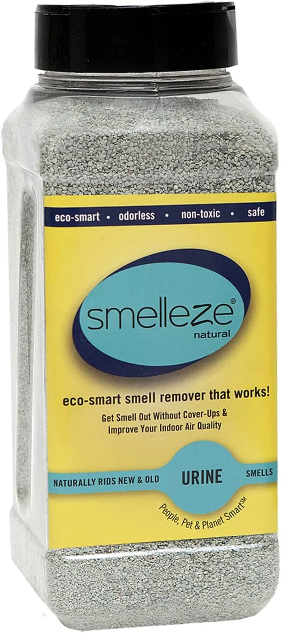 Secure SMELLEZE Natural Urine Smell Removal Deodorizer 2 lb. Granules Stops Urine StenchAbout ThisOverview Stylish