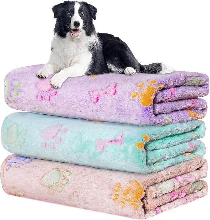 Stylish Rezutan Dog Blankets Throw 3 Pack Soft