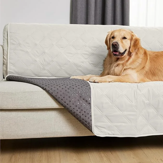 Original GORILLA GRIP Waterproof Couch Cover for Dogs Gripped Slip Resistant Backing Leak Proof Washable Dog Blanket Covers Sofa Bed Sectional Crate Car RV Seats Pet Puppy Essentials 50×40 Light TaupeAbout ThisOverview Selected