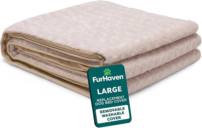 Expertly Made FurHaven Dog Bed Cover Contour Luxe Lounger Design Soft Comfortable