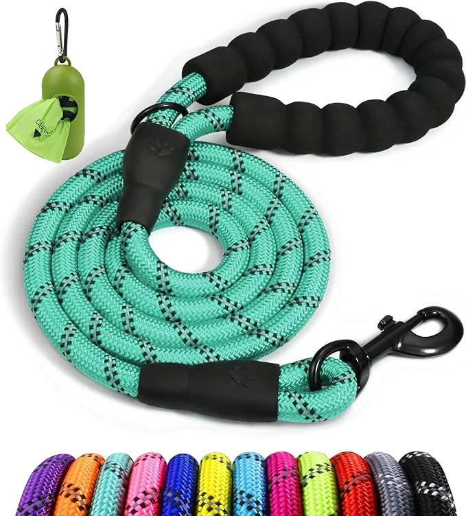 Dependable Taglory Rope Dog Leash 6 FT with Comfortable Padded Handle Highly Reflective Threads Leash for Small Dogs 3 8 inch TurquoiseAbout ThisOverview Sophisticated