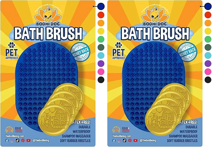 Official Bodhi Dog Shampoo Brush Pet Shower Bath Supplies for Cats Dogs Dog Bath Brush for Dog Grooming Long Short Hair Dog Scrubber for Bath Professional Quality Dog Wash Brush One Pack Blue About ThisOverview Modern
