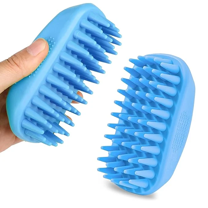 Sustainable Dog Shampoo Brush Dog Shower Brush Upgraded Pet Grooming Bath Brush with Soft Silicone Bristles Adjustable Handle Massage Comb for Long Short Hair Dogs and Cats🐾 Dog Shampoo Brush Shower Brush Luxury