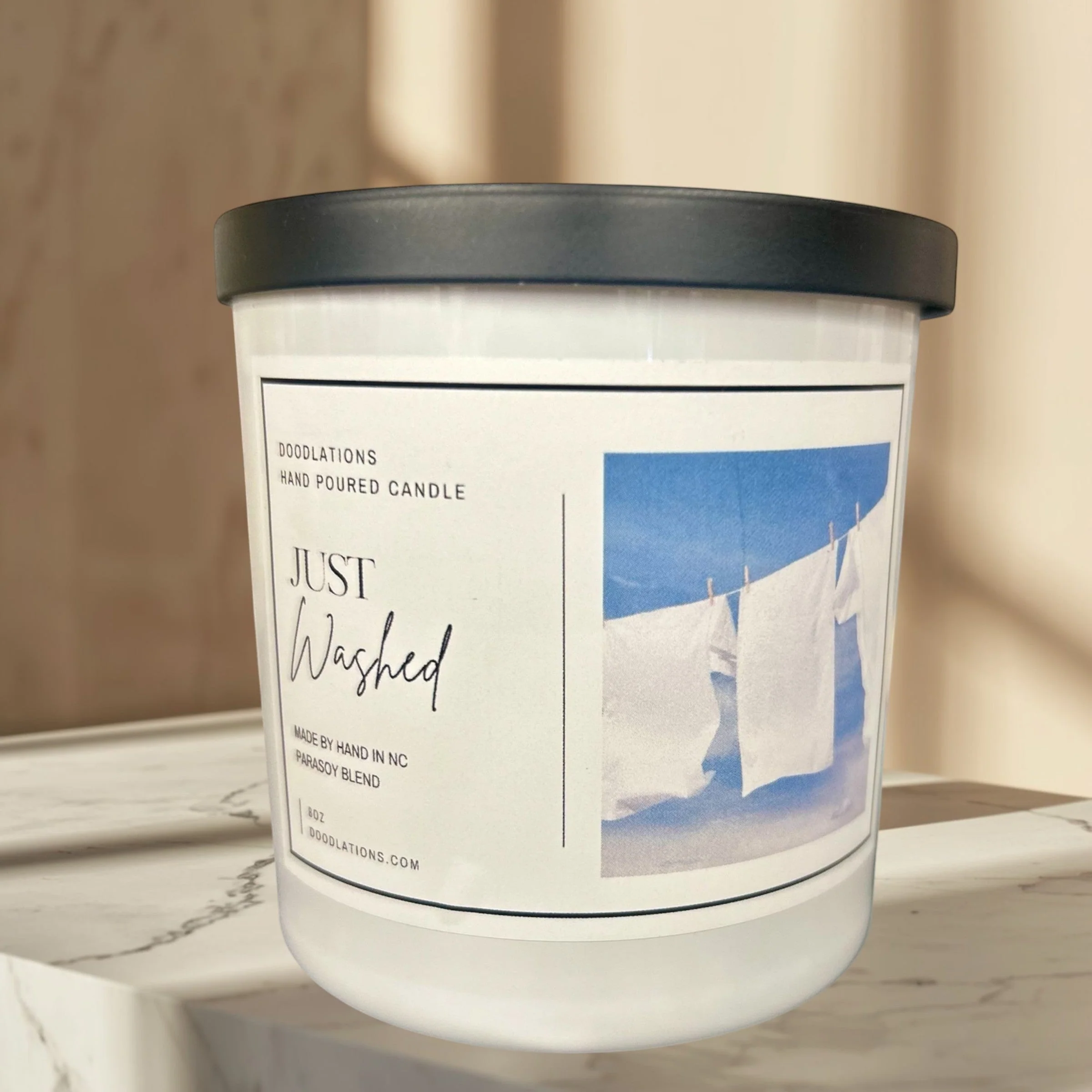 Smart Doodlations Boutique Candle Just Washed Reliable