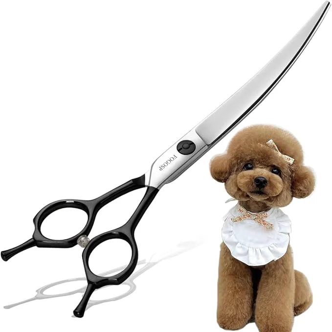 Effective Curved Dog Grooming Scissors Professional 7 Grooming Shears for Dogs Pet Right Handed Groomer Japan 440C Stainless Steel 7 in Curved Black About ThisOverview World-Class