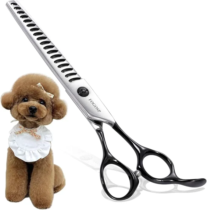 Clean Dog Thinning Shears for Grooming 6.75 Chunker Shears Quickly Thinning Thick Hair Professional Dog Grooming Scissors for Small Dogs Right Handed Groomer Japan 440C 18 Teeth Chunker Black About ThisOverview Certified