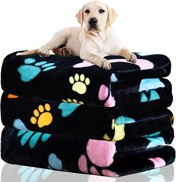 Breathable Rezutan Dog Blankets for 3 Pack Large Medium Pet Cat Soft Fuzzy Washable Enhanced