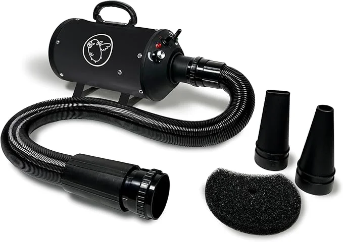 Trusted Flying Pig High Velocity Dog Pet Grooming Dryer w Heater Flying One Black w White Logo World-Class